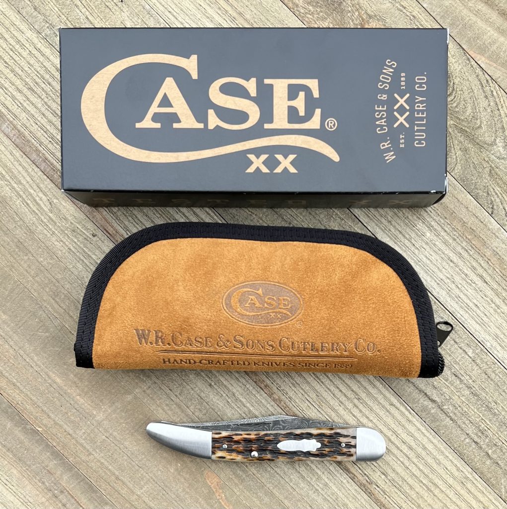 Case XX Tony Bose Dark Molasses Bone Old Dog Damascus Collectors General Store